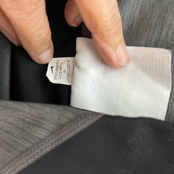NIKE LEGGINGS Gray/Black -Woman Medium - Picture 4 of 16